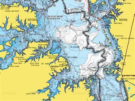 Toledo Bend Reservoir Topographic Map United States Map