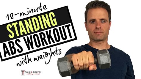 Minute Standing Abs Workout With Weights At Home YouTube