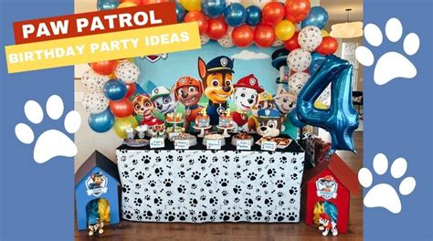 Paw Patrol Party Backdrop Paw Patrol Birthday Decorations Paw Party