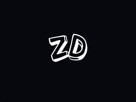 Monogram Zd Logo Icon Initial Zd Logo Letter Design 21496782 Vector