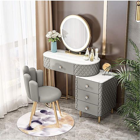 Yf Barstool Girls Dressing Table With Stool And Mirror