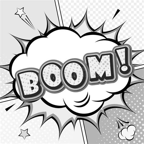 Boom Vector Comic Book Speech Bubble Explosion Pop Art Stock Vector