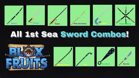 Best Combo With All Swords From First Sea Blox Fruits Youtube