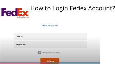 How to Login Fedex Account? Fedex Login with User ID and Password - YouTube