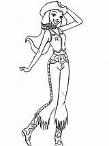 Cowgirl Coloring Printable sketch template