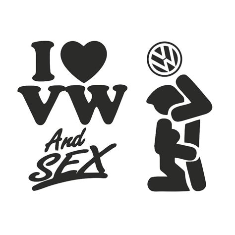 Autocolante I Love Vw And Sex Custom Design