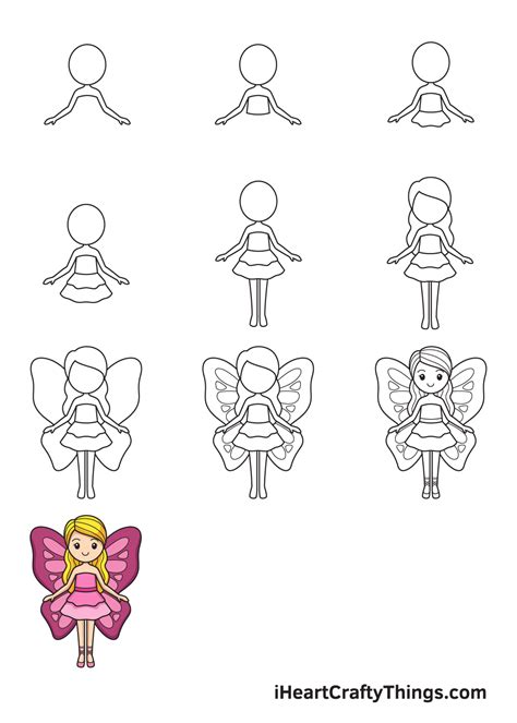 Fairy Drawing — How To Draw A Fairy Step By Step