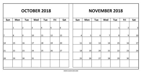 Get calendar for 2017 new year. October November 2018 Calendar Landscape | Calendar march ...