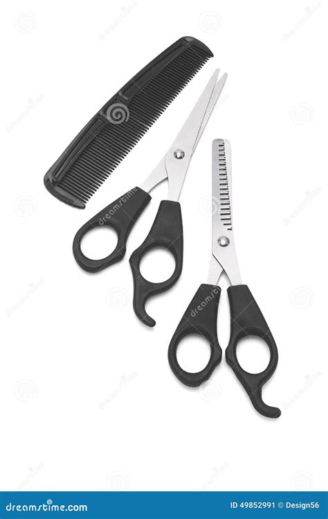 Comb And Scissors Stock Image Image Of Blade Handle 49852991