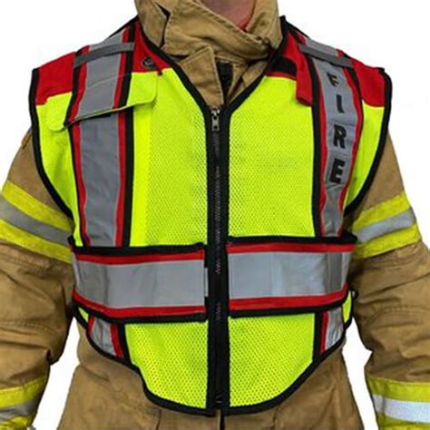 Fire Ninja Ultrabright Red Fire Public Safety Vest Sentinel Emergency