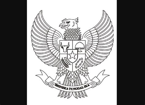 Sketsa Gambar Garuda Pancasila Preengionline