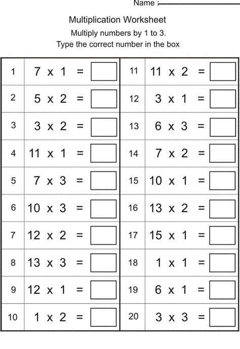 Maths Sheets for Year 4 in 2020 | Math multiplication worksheets