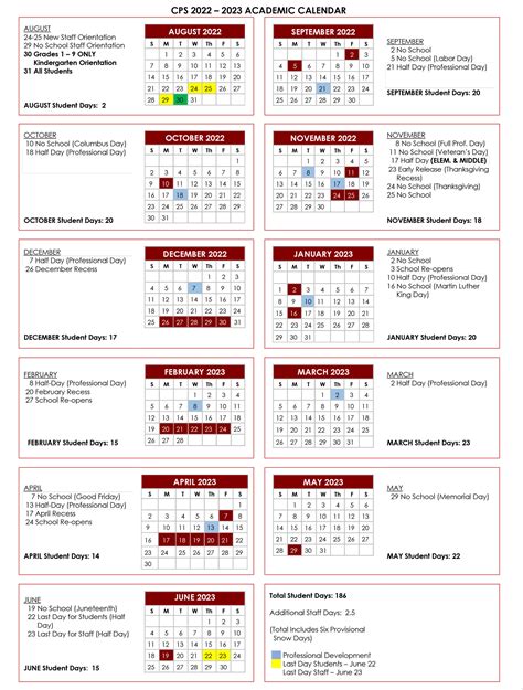 Chelmsford Public Schools Calendar 2023