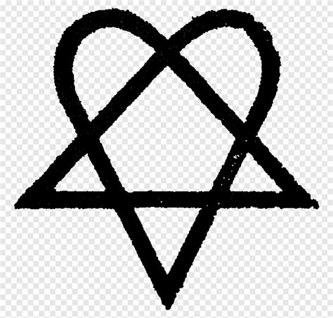 Heart And Triangle Logo Heartagram Him Love Metal Music Logo Rock