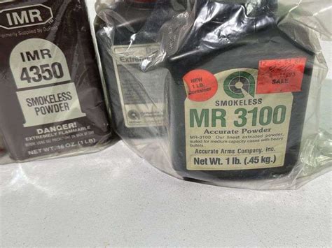 Smokeless Powder Mr 3100 And Imr 4350 Powder Partially Filled