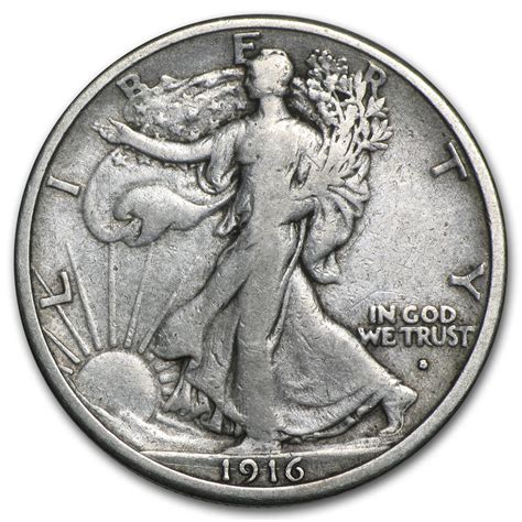 1916 S Walking Liberty Half Dollar Vf Sku89600 Ebay