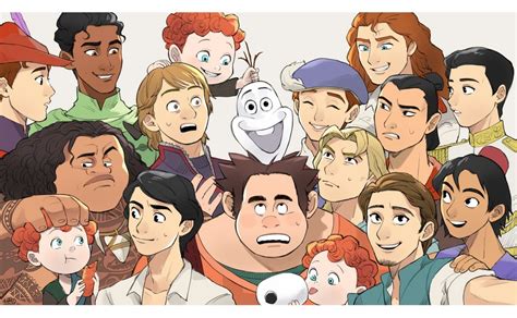 Olaf Aladdin Flynn Rider Wreck It Ralph Kristoff And More Frozen And More Drawn By