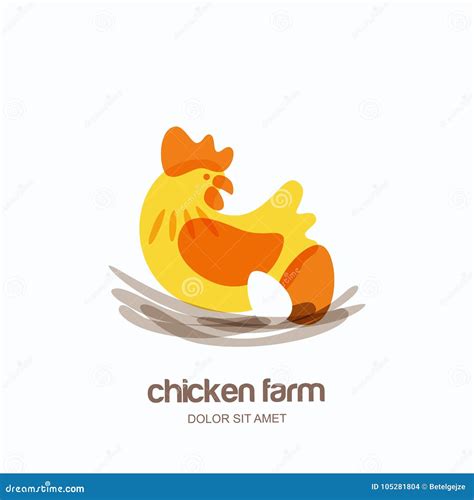 Chicken Farm Logo Emblem Design Concept For Farming Food Industry
