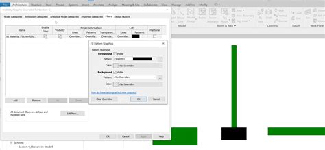 Overridden cut pattern is always black on wall foundations, slab edges