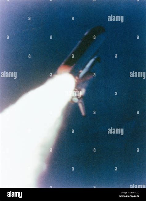 Sts 51 L Space Shuttle Challenger Start 1986 Stockfotografie Alamy