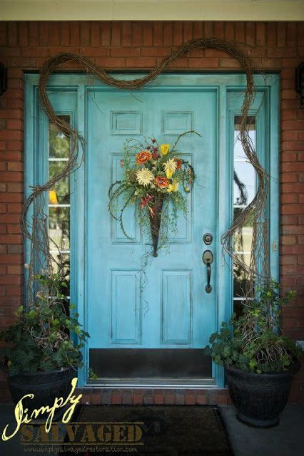 A path leading up to the front door of a traditional english cottage, a non flowering wisteria to one side. Simply Salvaged: Dawn's Door & The American Dream | Painted front doors, Beautiful front doors ...