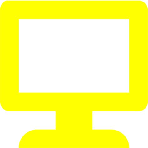 Yellow Monitor 2 Icon Free Yellow Computer Hardware Icons