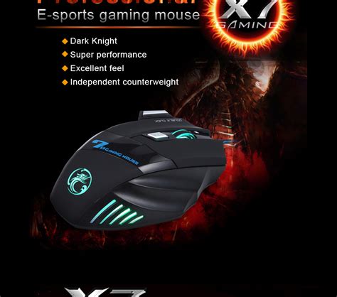 Imice X7 Gaming Mouse Usb Wired Mouse 7 Buttons Optical Usb Wired Mice