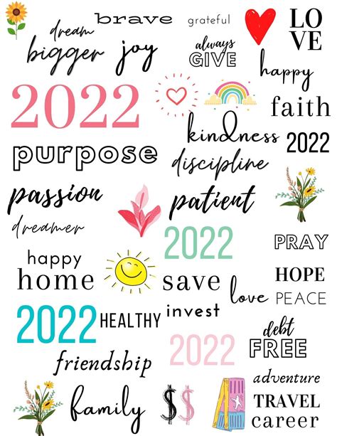44 Beautiful And Inspiring Vision Board Printables For 2022 Free Vision