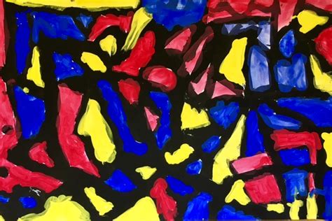 Art At Hosmer Abstract Paintings With Primary Colors