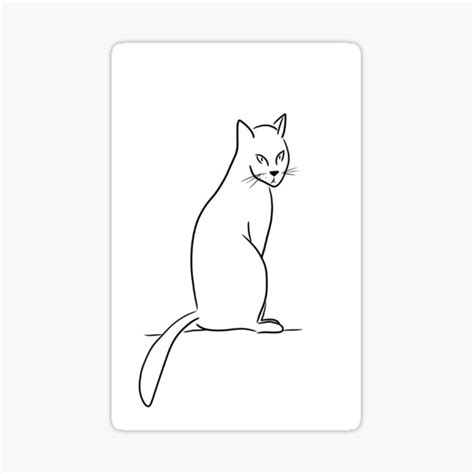 Black And White Cat Sticker For Sale By Digitalartam Redbubble