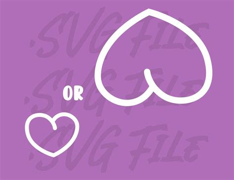 Svg File In Black Heart Love Cute Booty Curve Shape Gym Etsy