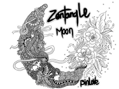 Drawing Zentangle Zentangle Moon Doodle Youtube