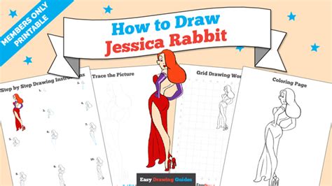 How To Draw Jessica Rabbit Really Easy Drawing Tutorial