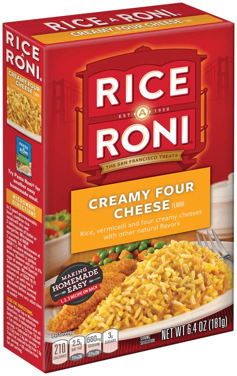 Amazon Com Rice A Roni Creamy Four Cheese Rice Mix Pack Of