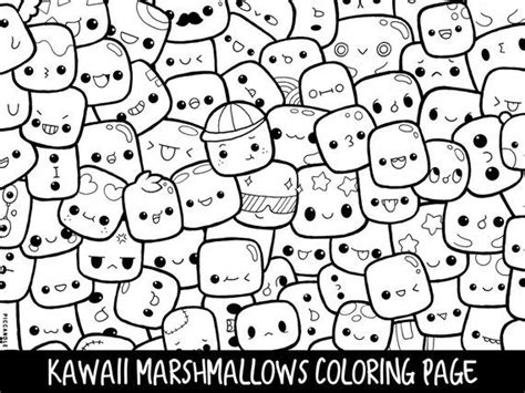 Space drawings doodle drawings easy drawings doodle art drawing sketches drawing ideas tattoo make your world more colorful with printable coloring pages from crayola. Marshmallows Doodle Coloring Page Printable | Cute/Kawaii ...