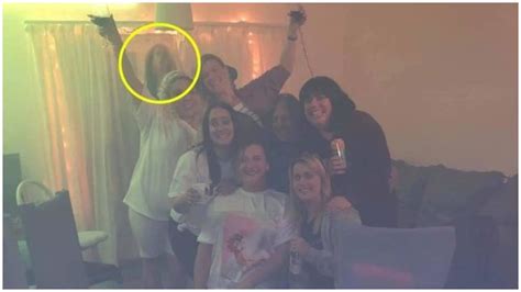 Uk Woman Terrified After Spotting Ghostly Figure In Group Photo With