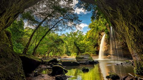 Waterfalls In A Deep Forest Thailand 1920x1080 Rwallpaper