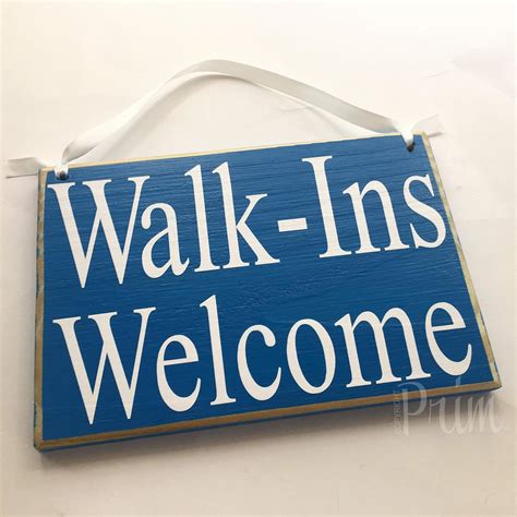 Amazon.com: Walk-Ins Welcome 8x6 (Choose Color) Office Salon Spa