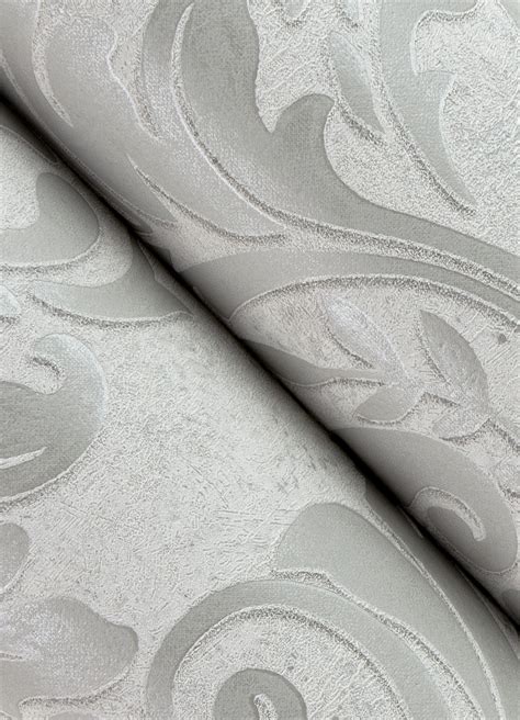 4041 32602 Anders Silver Damask Wallpaper By Advantage