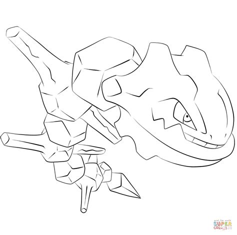 Steelix Coloring Page Free Printable Coloring Pages