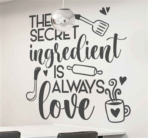 Have you ever noticed how auntie alice's food always tastes so much better than anyone else's? Secret ingredient is always love quote sticker - TenStickers