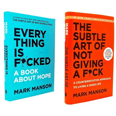 Mark Manson Collection 2 Books Set The Subtle Art Of Not Giving A Fck Everything Is Fcked