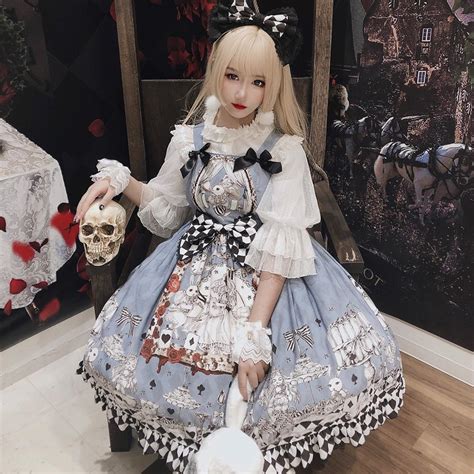 Sweetheart Lolita Goth Retro Mourning Alice Jsk Chiffon Dress Gothic