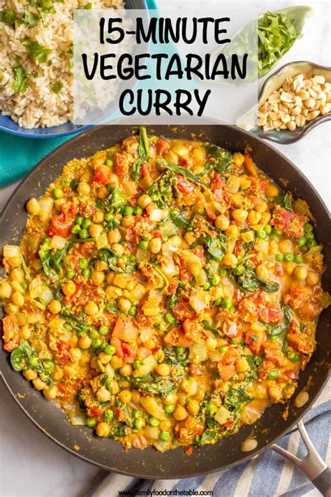 Quick And Easy Vegetarian Curry 15 Minutes Hansen Blighte