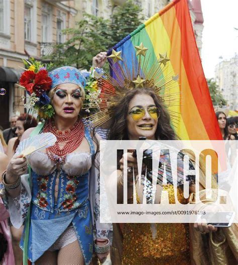 June 23 2019 Kiev Ukraine Several Thousand People Take Part In Kiev S Gay Pride Event Amid A Hea