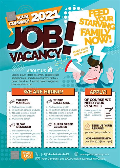 Job Vacancy Flyer Recruitment Poster Design Job Poster