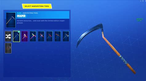 Buying The Scythe Pickaxe Fortnite Gameplay And Sound Youtube