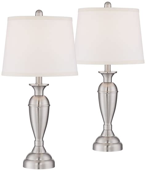 Buy Regency Hill Traditional Table Lamps Set Of 2 25 High Brushed