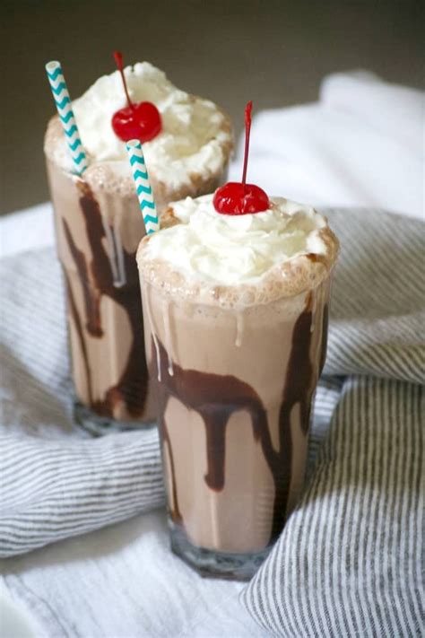 This Double Chocolate Malted Milkshake Topped With Whipped Cream And A Cherry Is The Perfect