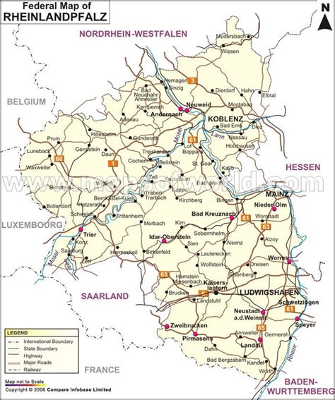 Rheinland Pfalz Map Map Of Rheinland Pfalz Germany
